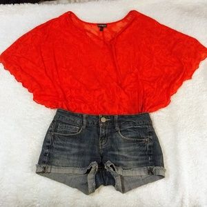 Express Butterfly Sleeve Top, Size S